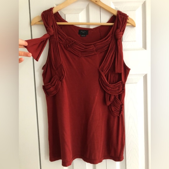 Anthropologie - Deletta tank top / sleeveless blouse in deep wine red - Picture 3 of 4